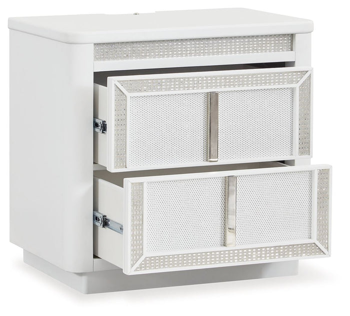 Chalanna - Two Drawer Night Stand - White image 3
