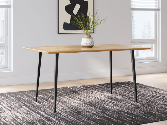 Gretlynn - Rectangular Dining Room Table - Black / Natural image 4