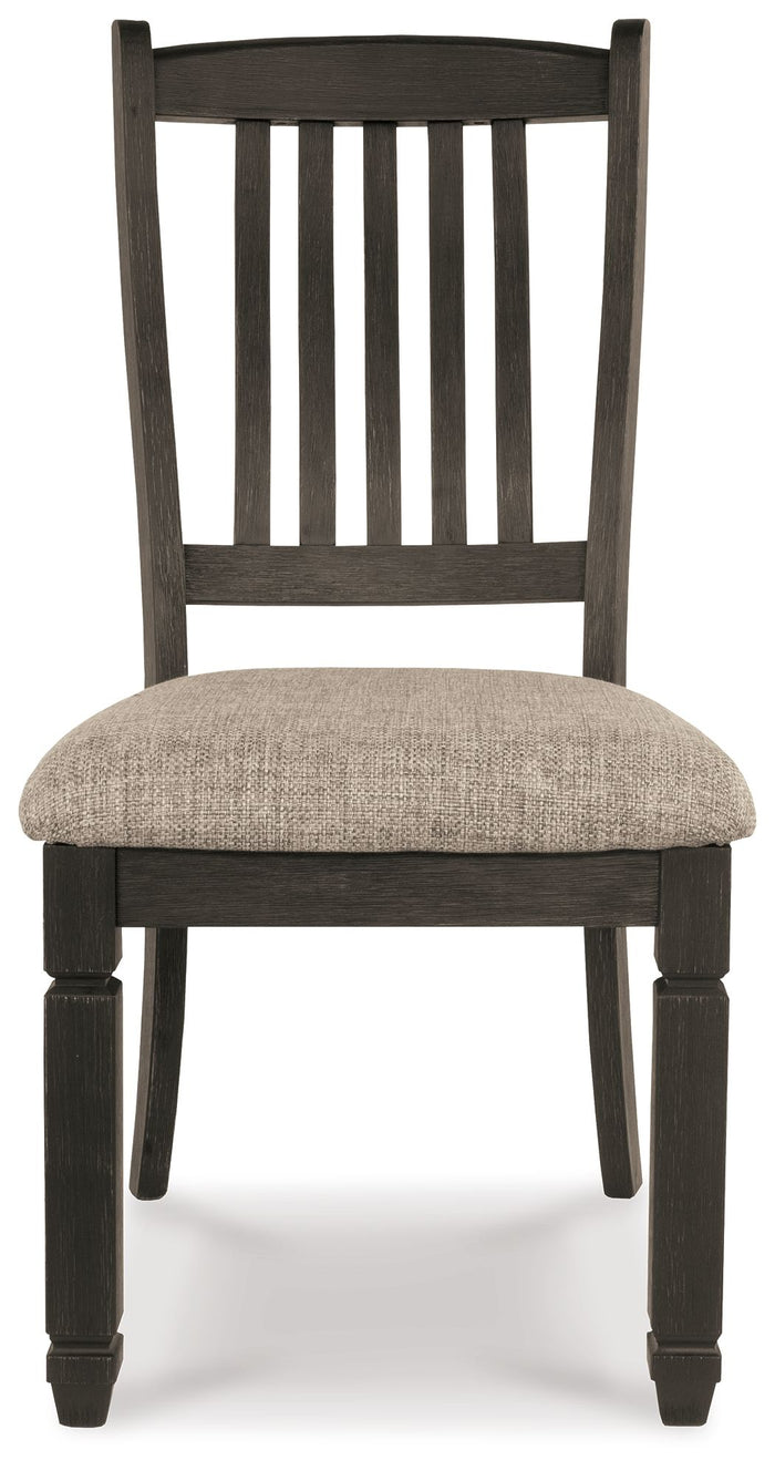 Tyler Creek - Dining UPH Side Chair (Set of 2) - Slatback - Black / Grayish Brown image 2