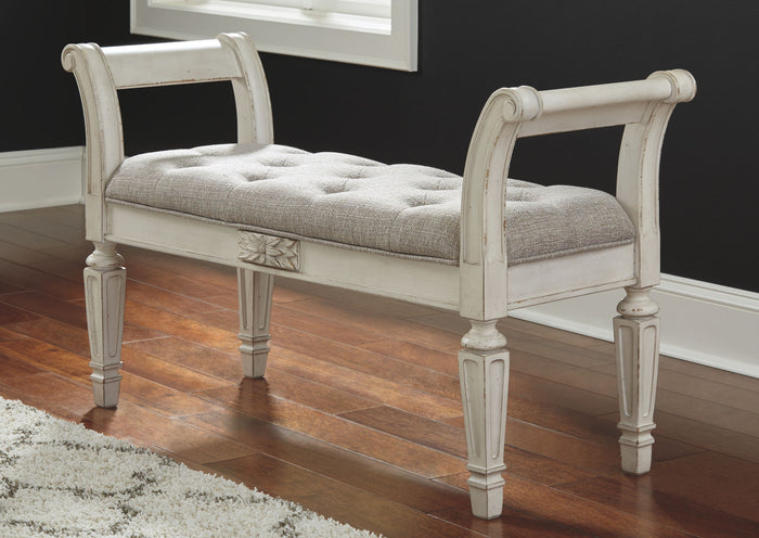 Realyn - Accent Bench - Antique White image 3