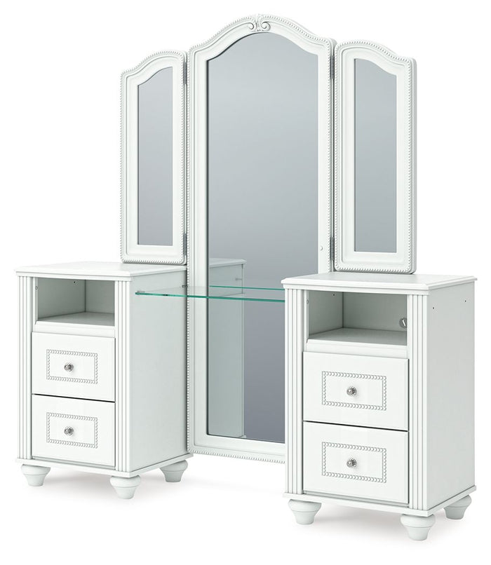 Kozlani - Vanity With Mirror - White image 2