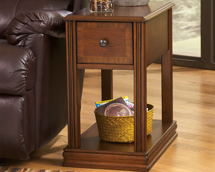 Breegin - Chair Side End Table - Removable Tray - Brown image 3