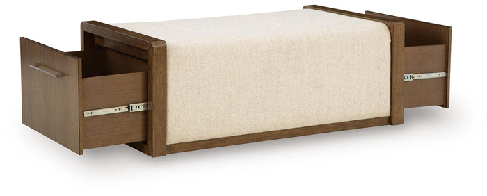 Marxmore - Upholstered Ottoman With Storage - Brown image 3