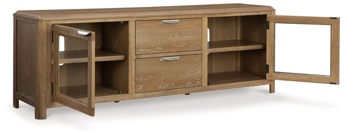 Rencott - Extra Large TV Stand - Light Brown image 3