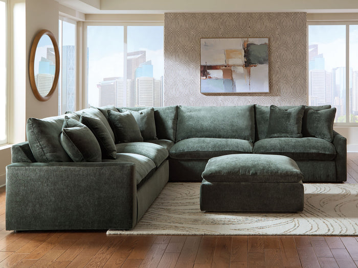 Carriage View - 3-Piece Sectional - Jade image 2