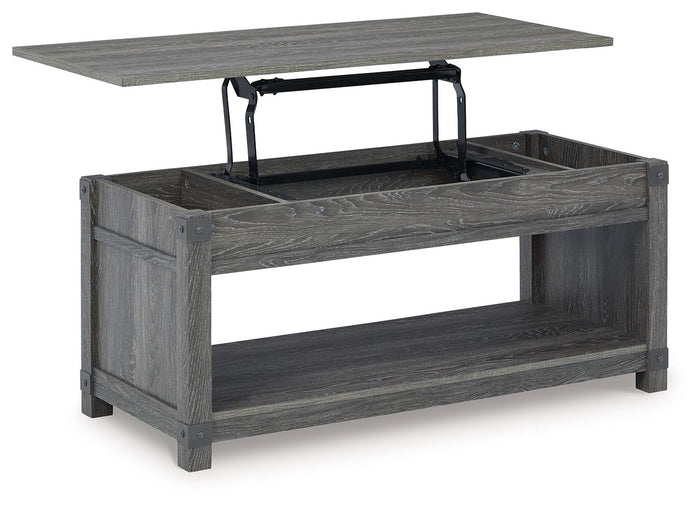 Freedan - Rect Lift Top Cocktail Table - Grayish Brown image 3