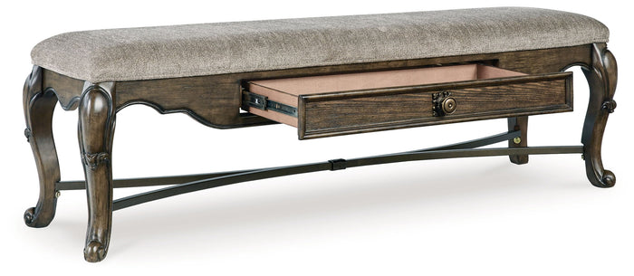 Maylee - Upholstered Storage Bench - Dark Brown image 2