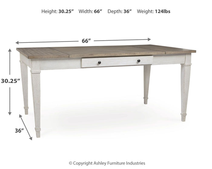 Skempton - RECT DRM Table w/Storage - White image 2