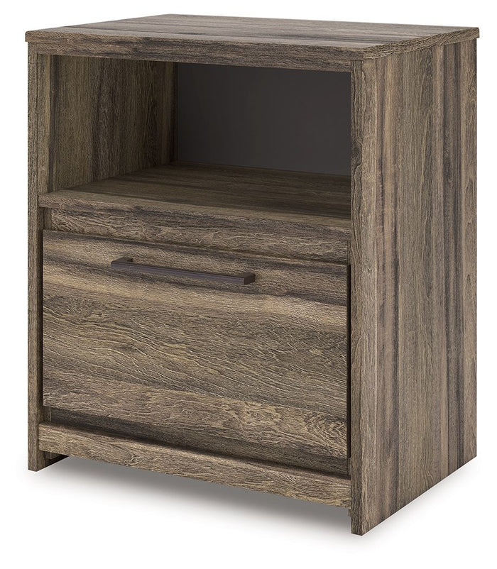 Elbrim - One Drawer Night Stand - Brown image 2