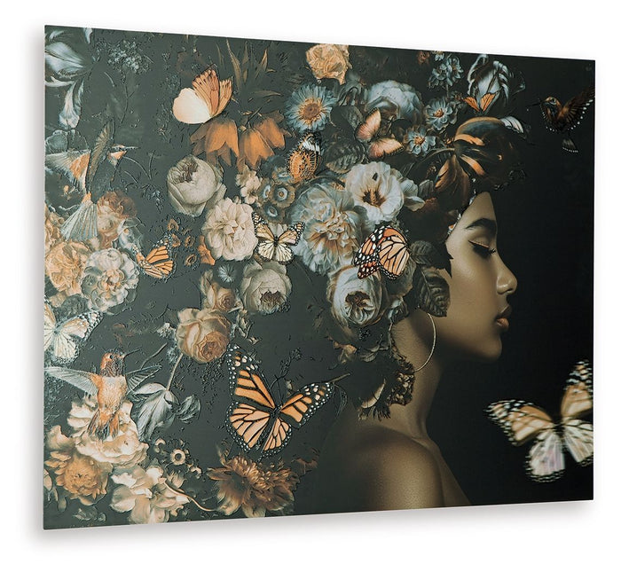 Valfer - Wall Art - Orange / Black / White image 3