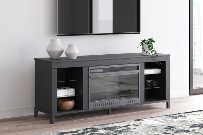 Cayberry - TV Stand With Fireplace - Black image 2