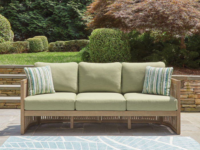 Serena Shores - Sofa With Cushion - Beige / Green image 2