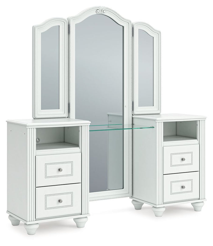 Kozlani - Vanity With Mirror - White image 1