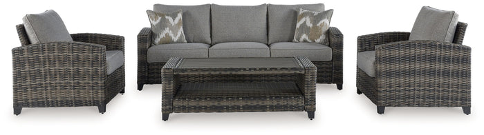 Oasis Court - Sofa, Chairs, Table Set (Set of 4) - Gray image 3