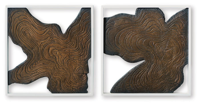 Landley - Wall Decor Set (Set of 2) - Brown / White image 1