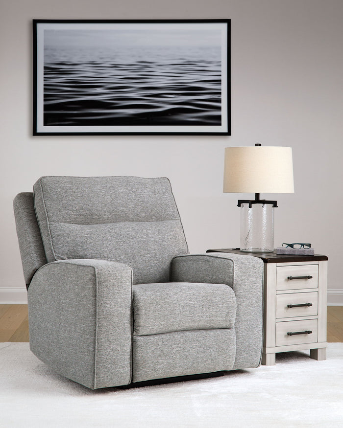 Biscoe - Power Recliner /Adj Headrest - Pewter image 3