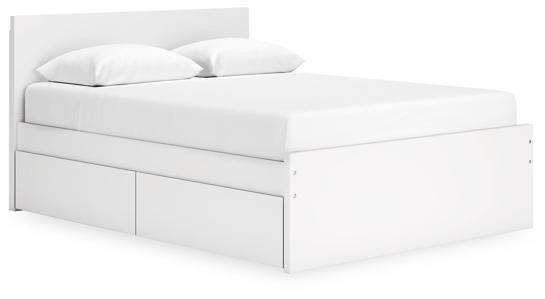 White / Queen / 2 Side Storage