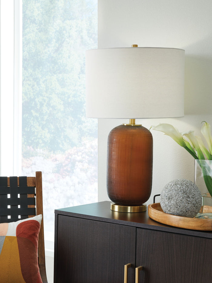 Farberman - Glass Table Lamp - Amber image 3