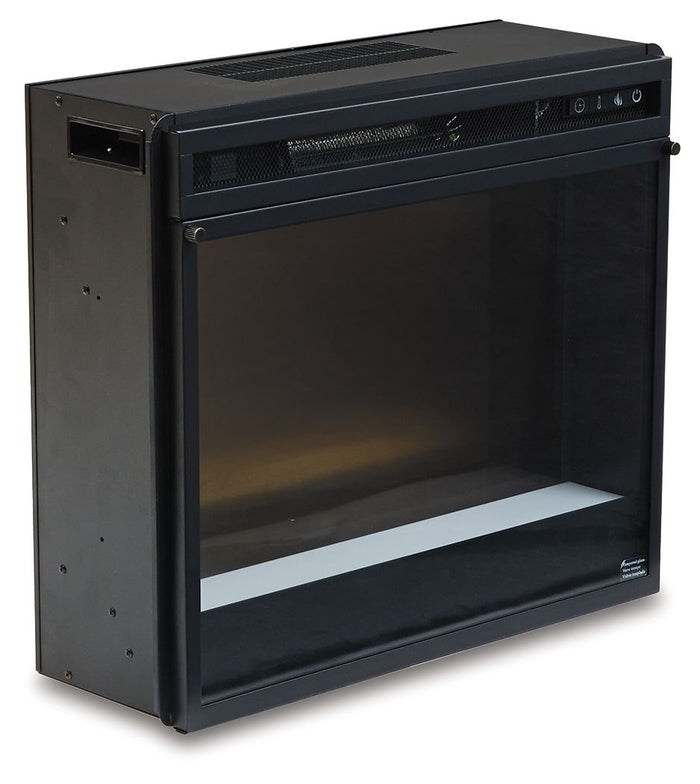 Entertainment Accessories - Fireplace Insert Glass/Stone - Black image 3