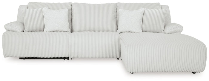 Top Tier - 3-Piece Sectional Sofa With RAF Press Back Chaise - Alloy image 2