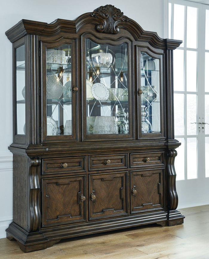 Maylee - Dining Buffet And Hutch - Dark Brown image 2