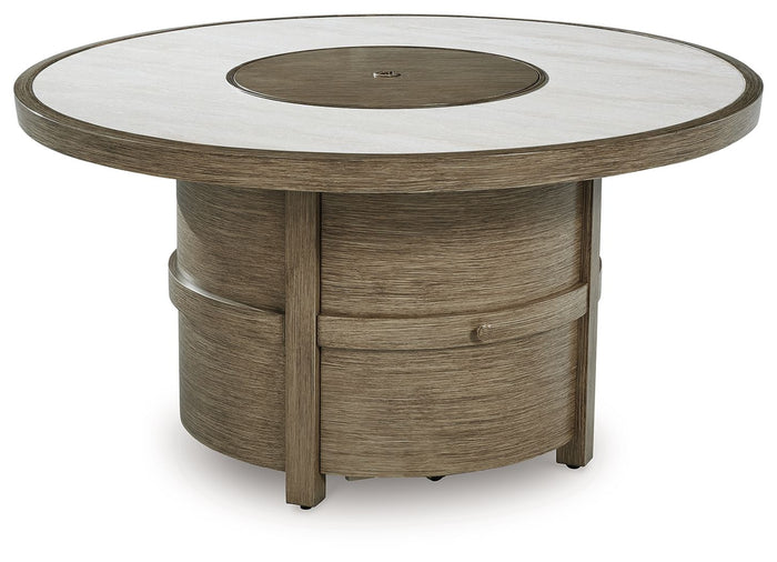 Rainier Ranch - Round Fire Pit Table - Beige image 1