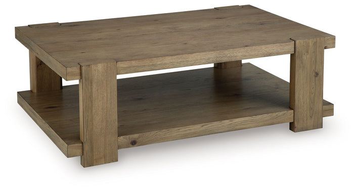 Flangren - Rectangular Cocktail Table - Light Brown image 2
