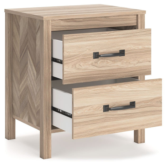 Battelle - Two Drawer Night Stand - Tan image 2