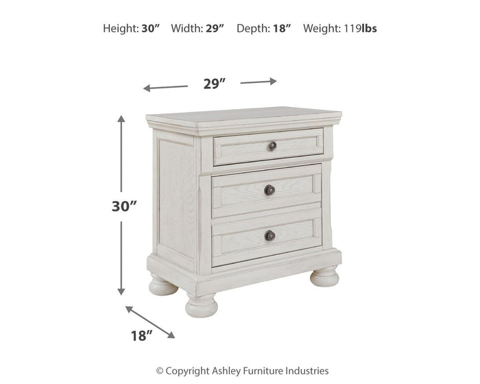 Robbinsdale - Two Drawer Night Stand - Antique White image 3