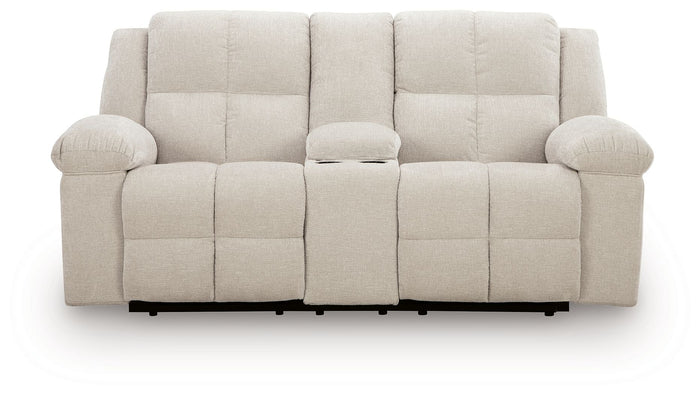 Orlen - Double Reclining Loveseat With Console - Winter image 2