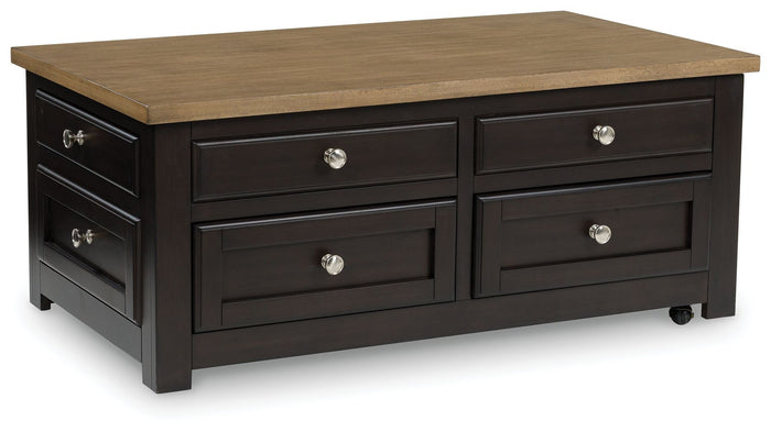 Drazmine - Lift Top Cocktail Table - Brown image 1