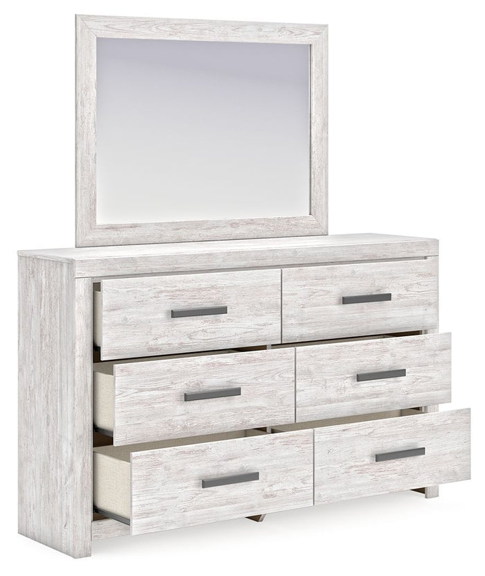 Cayboni - Dresser And Mirror - Whitewash image 3