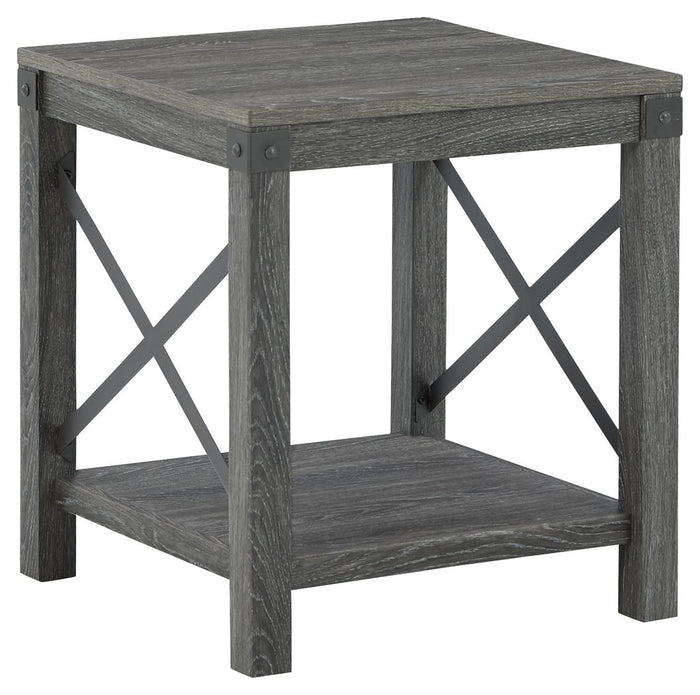 Freedan - Square End Table - Grayish Brown image 1