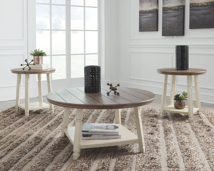 Bolanbrook - Occasional Table Set (Set of 3) - White / Brown / Beige image 2