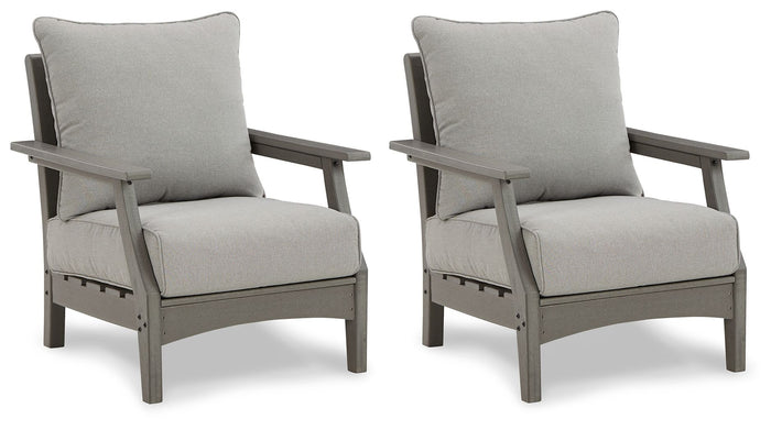 Visola - Lounge Chair w/Cushion (Set of 2) - Gray image 2