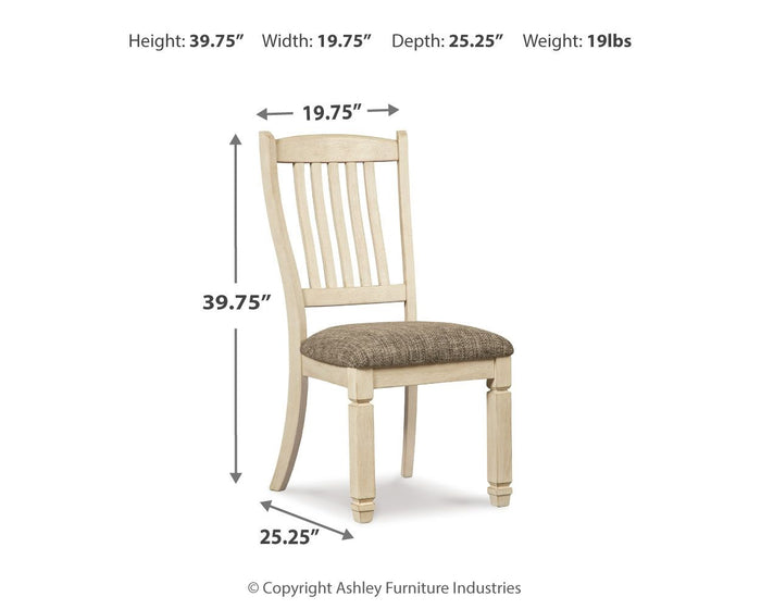Bolanburg - Dining UPH Side Chair (Set of 2) - Rake Back - Brown / Beige image 2