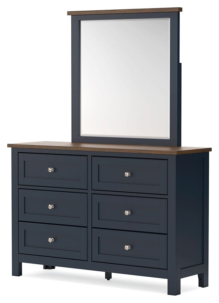 Landocken - Dresser and Mirror - Brown / Blue image 3
