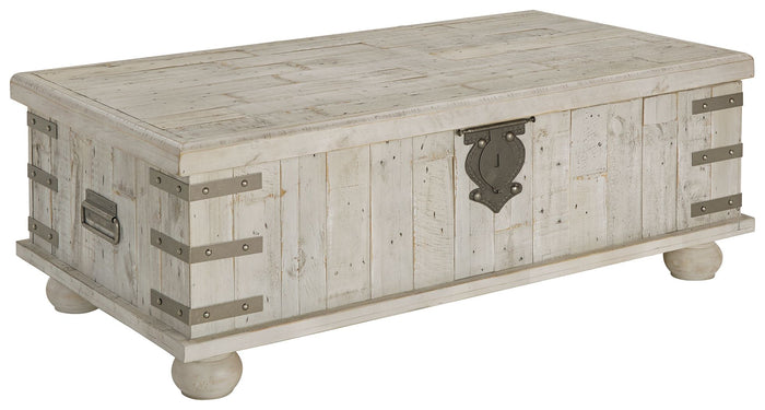 Carynhurst - Lift Top Cocktail Table - White Wash Gray image 1