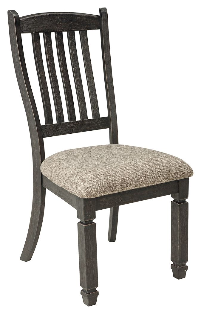 Tyler Creek - Dining UPH Side Chair (Set of 2) - Slatback - Black / Grayish Brown image 3