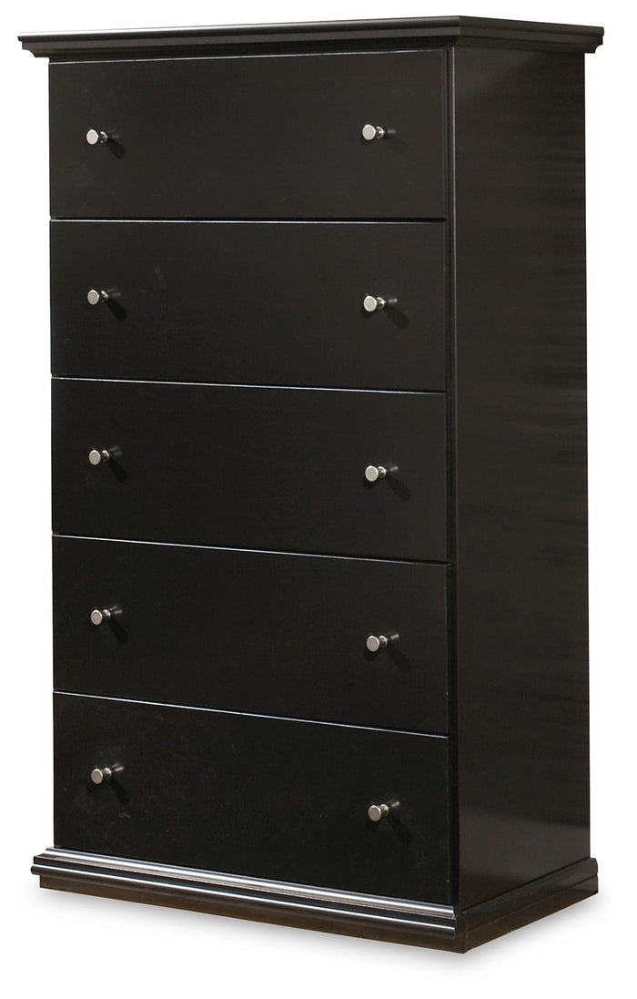 Maribel - Five Drawer Chest - Black image 1