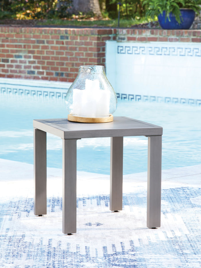 Half Moon Beach - Square End Table - Gray image 2