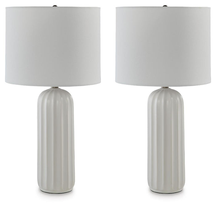 Clarkland - Ceramic Table Lamp (Set of 2) - White image 1