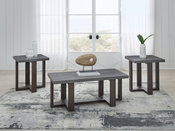 Dynnford - Occasional Table Set (Set of 3) - Gray / Brown image 4
