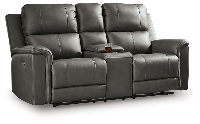 Bleckley - Power Reclining Loveseat With Console / Adjustable Headrest image 1
