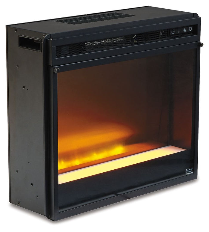 Entertainment Accessories - Fireplace Insert Glass/Stone - Black image 1