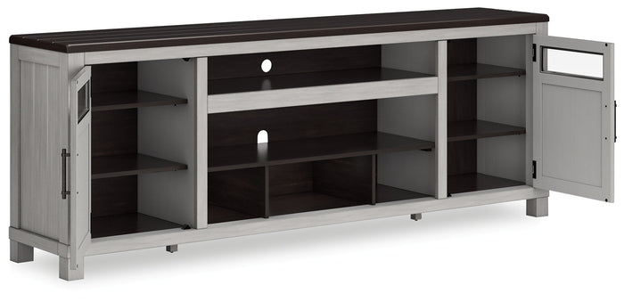 Darborn - XL TV Stand W/Fireplace Option - Gray / Brown image 3