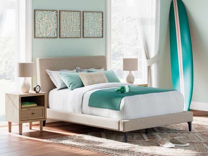 Cielden - Upholstered Bed With Roll Slats image 3