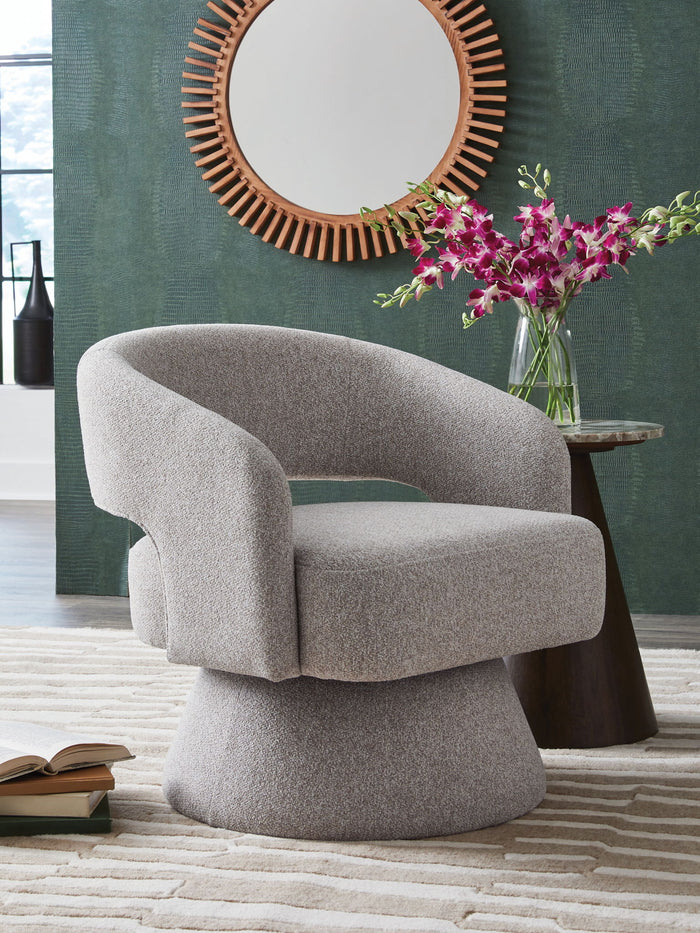 Nashkins - Swivel Accent Chair - Pebble image 3