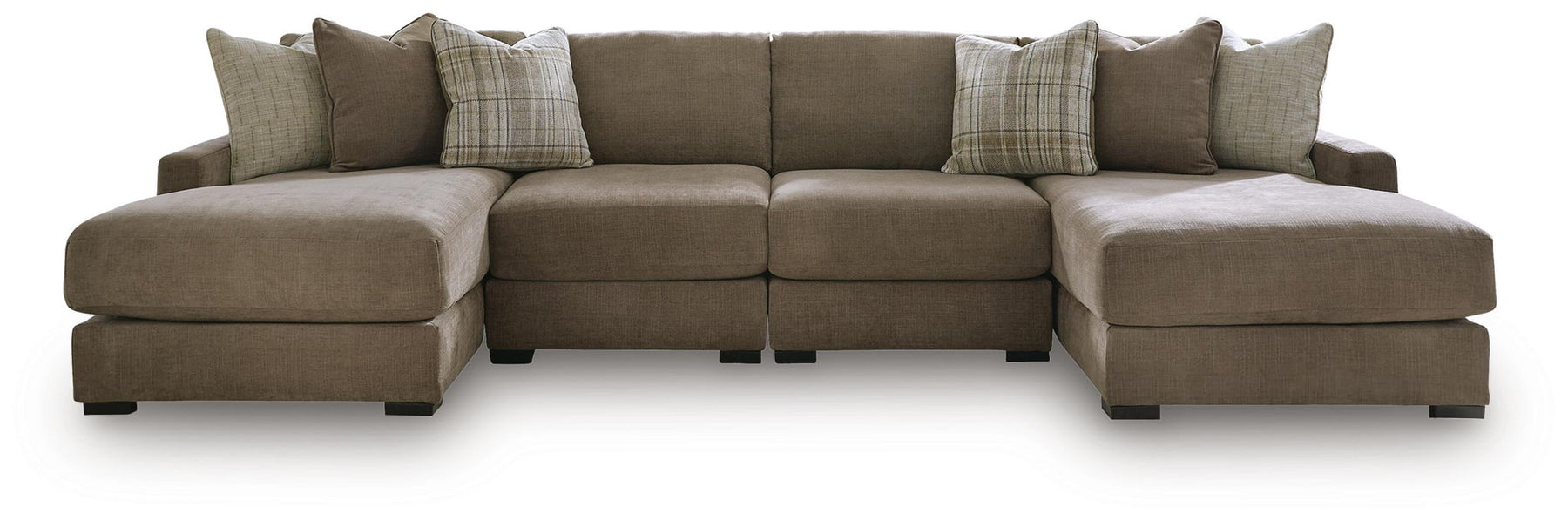 Dark Brown / 4 Pc. Double Chaise Sectional