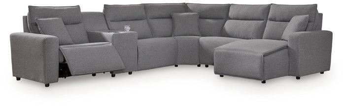 Modmax II - Reclining Sectional - Salt And Pepper image 5
